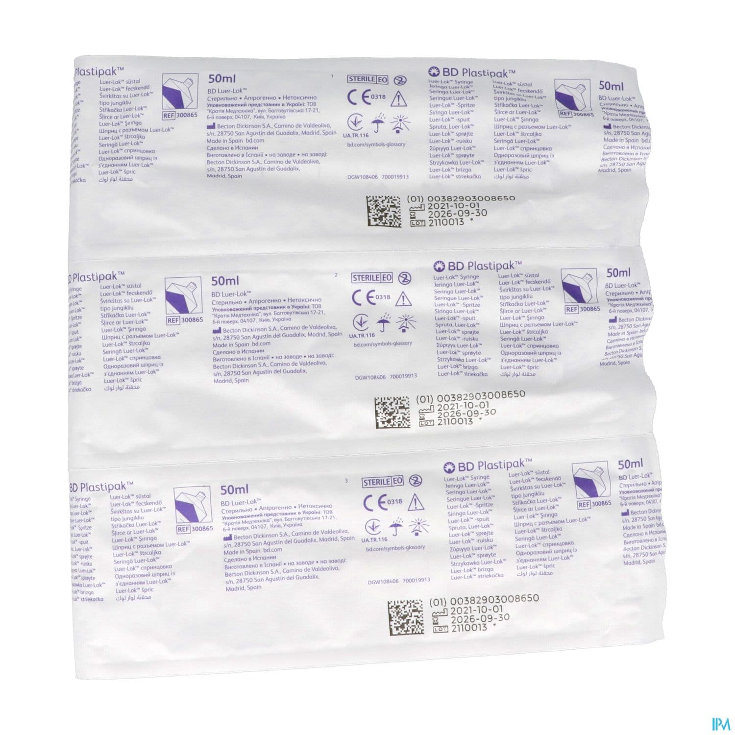 SER BD PLASTIPAK S/AIG H851ES 50ML
