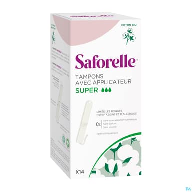 SAFORELLE TAMPON SUPER A/APPL 14