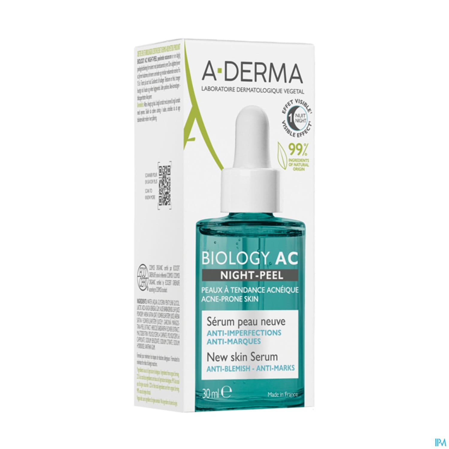 A-DERMA BIOLOGY AC NIGHT-PEEL 30ML