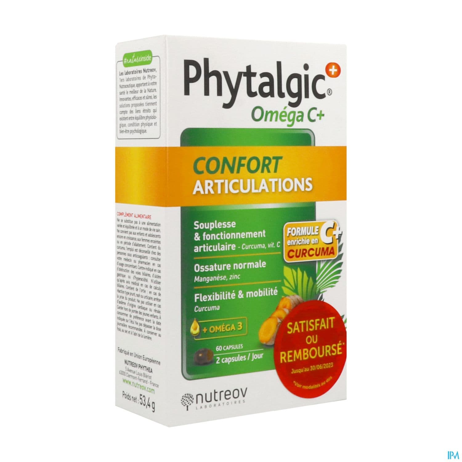 Nutreov Phytalgic+ Omega C+ Confort Articulations Capsule 60 Satisfait Ou Rembourse — Pharmacie de Vienne Blois