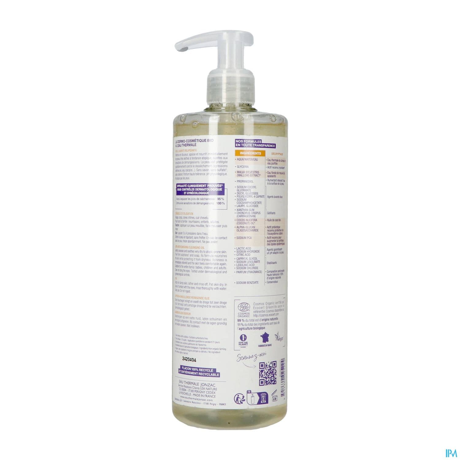 Eau Thermale Jonzac Nutritive Ap+ Huile Lavante Bio 500ml
