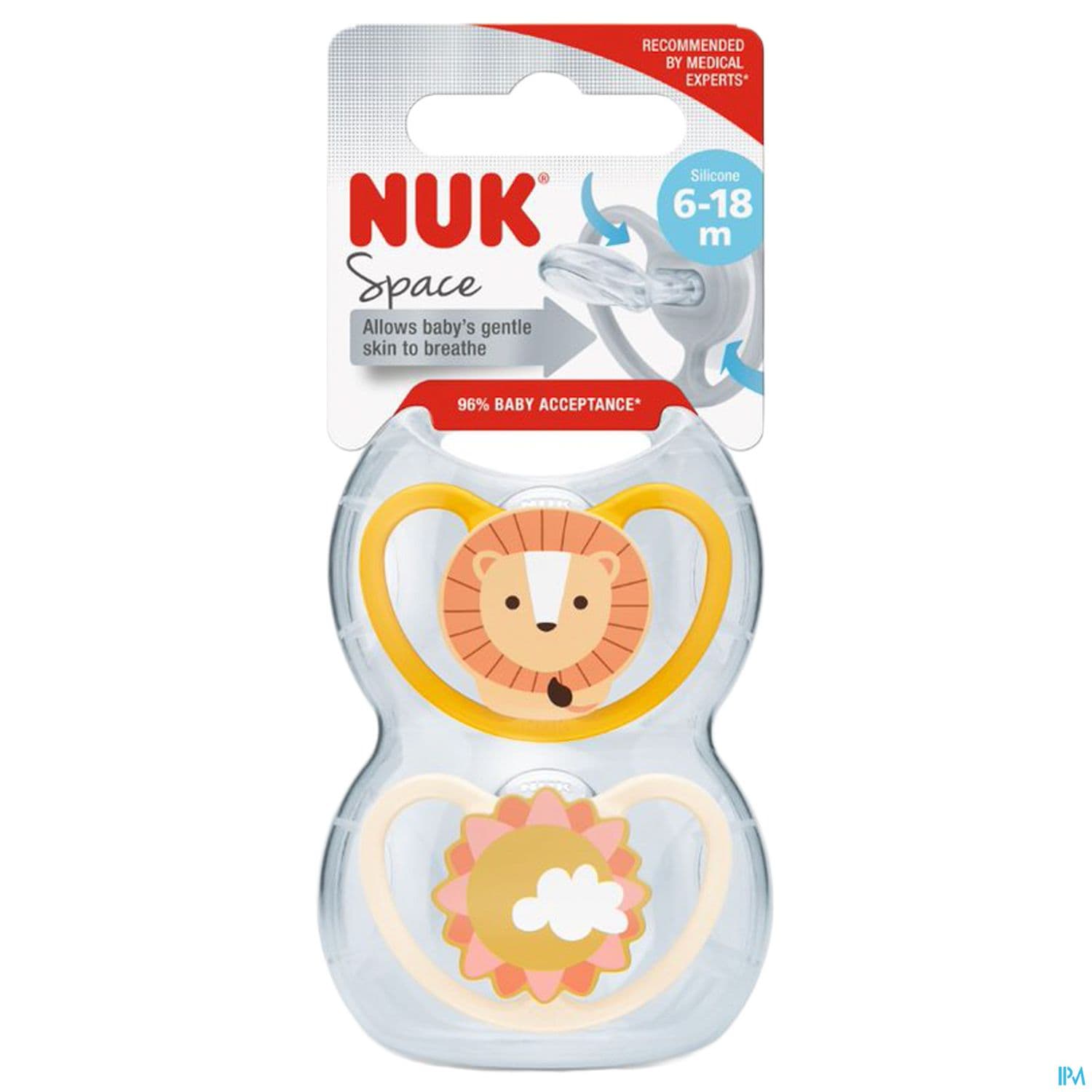 Nuk Sucette Silicone Space 6/18m Fille X2