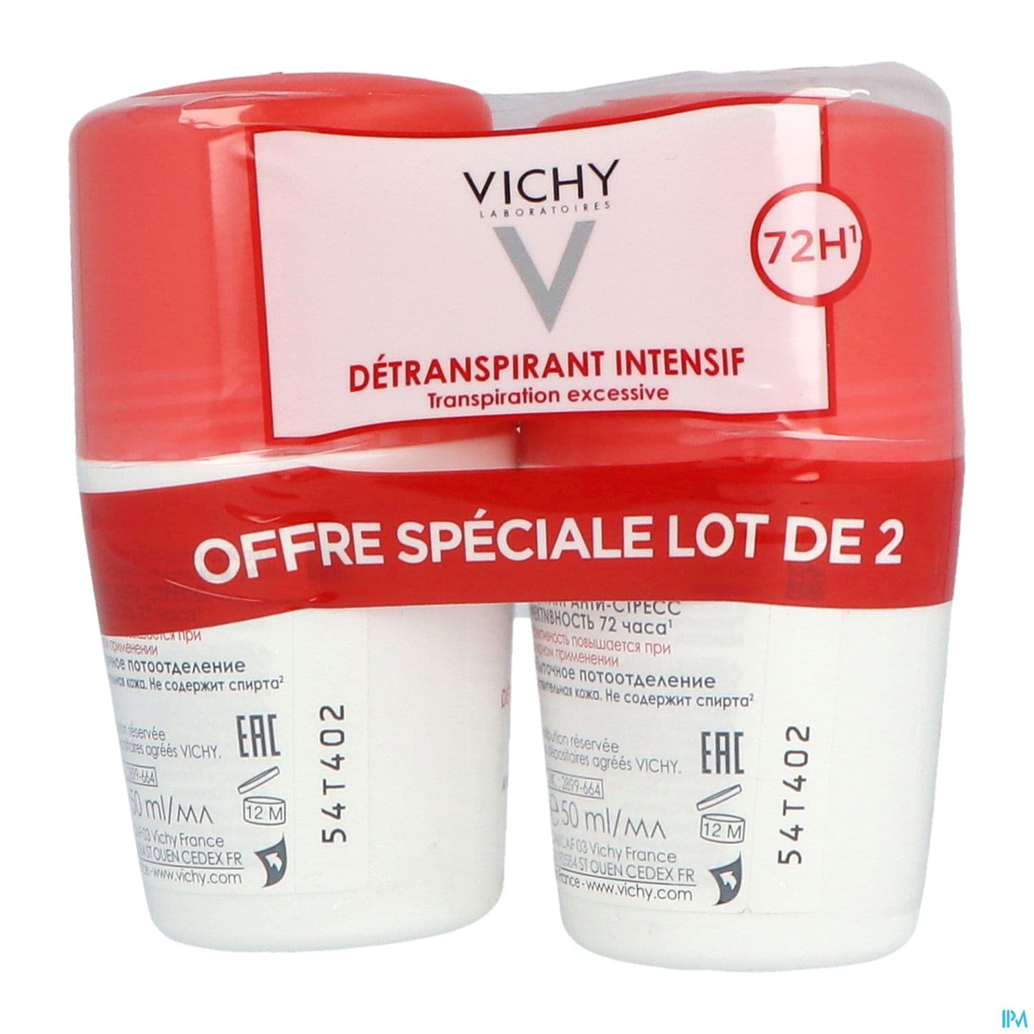 VICHY DEOD DETRANSPIRANT INT50MLX2
