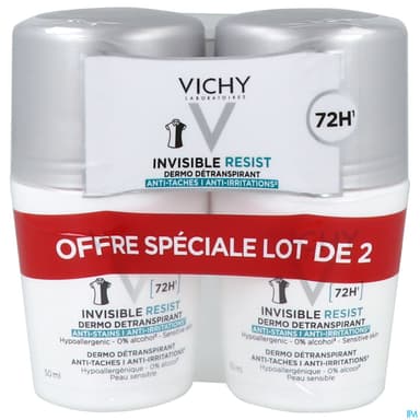 VICHY DEO INVIS ROLLON 72H 50MLX2