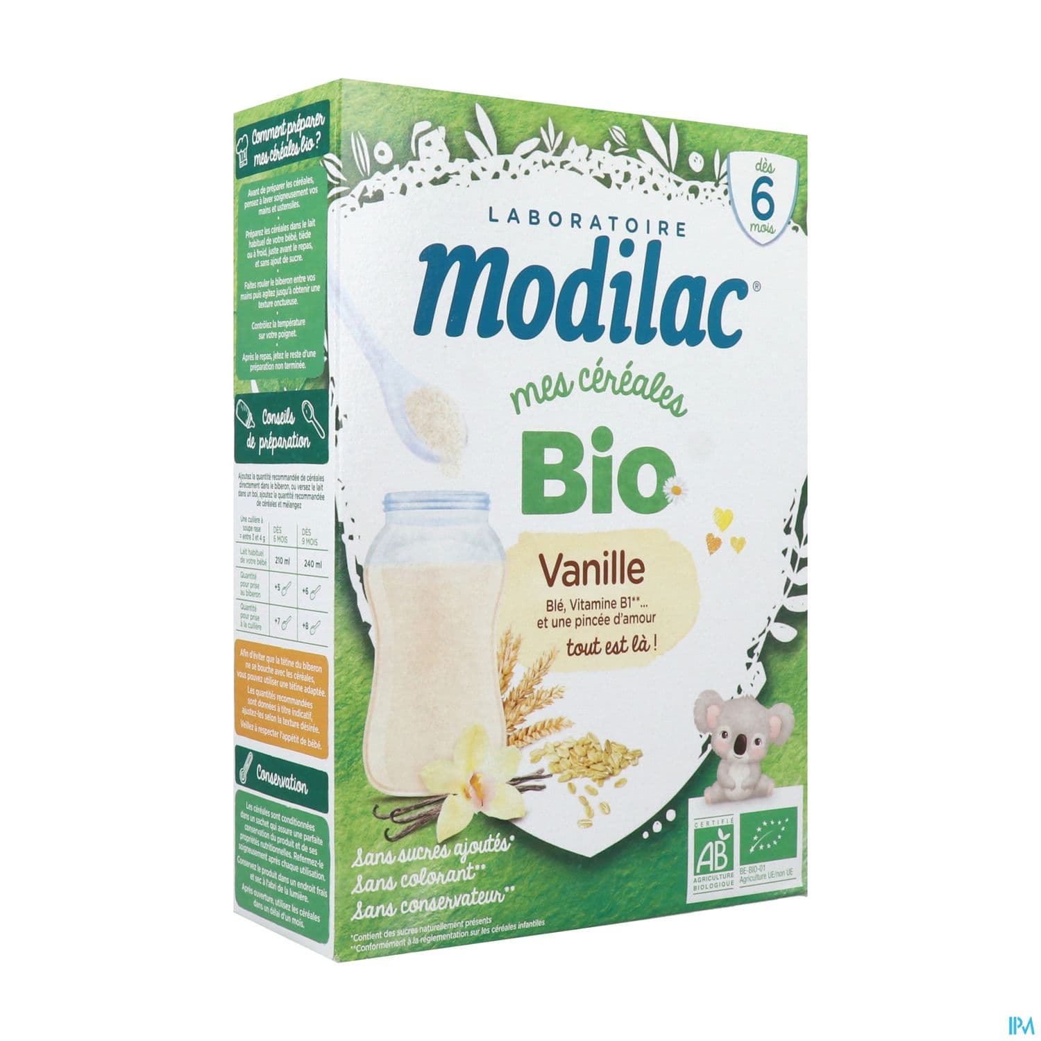 MODILAC CEREALE BIO VANILLE 250G