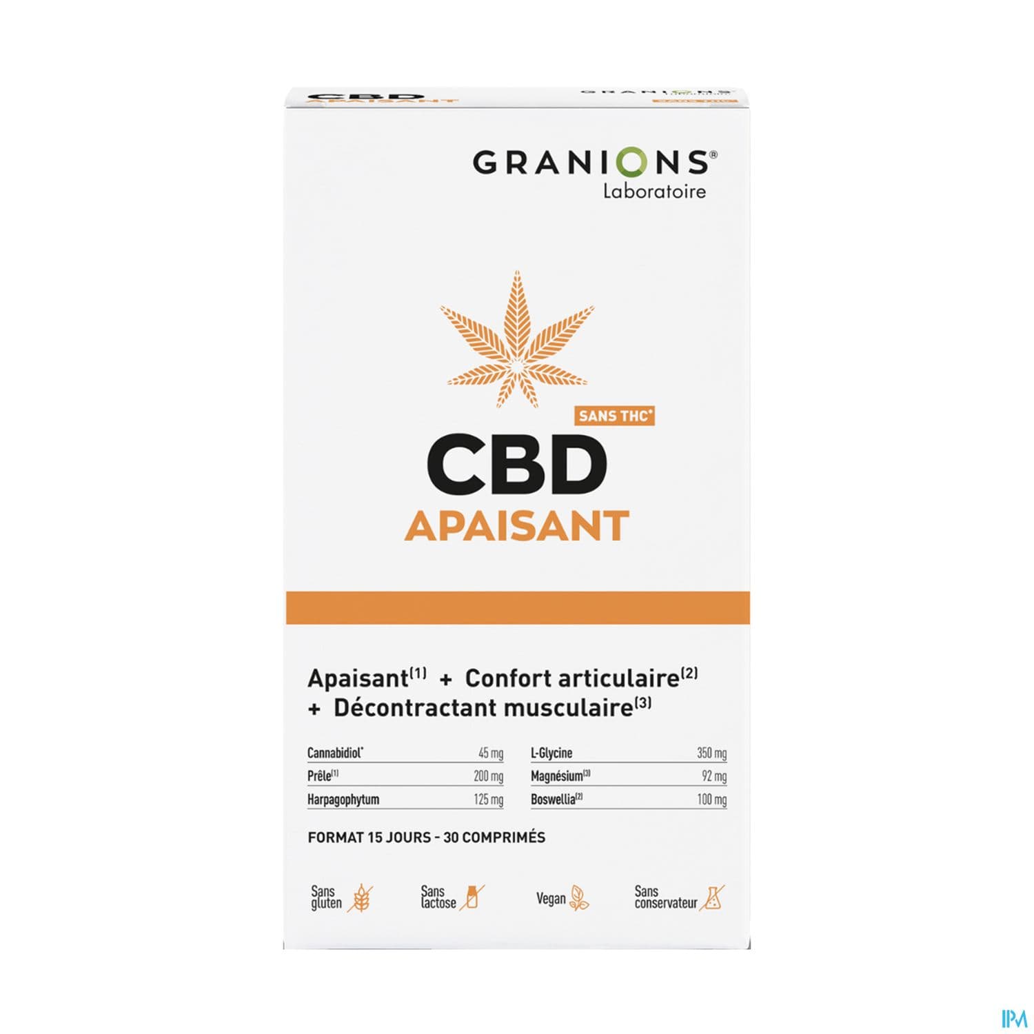 GRANIONS CBD APAISANT CPR 30