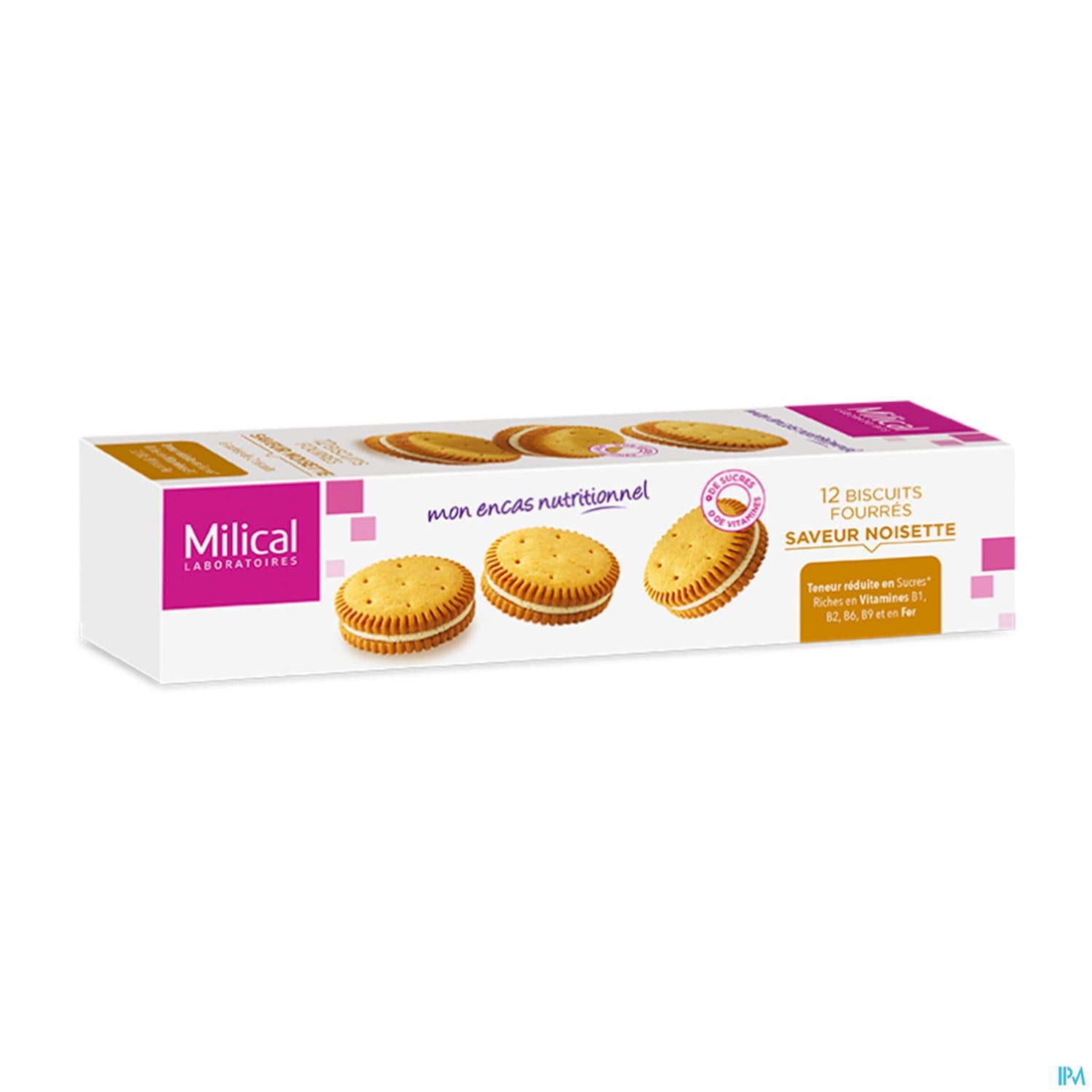 Milical Biscuit Fourre Noisette Paquet X12