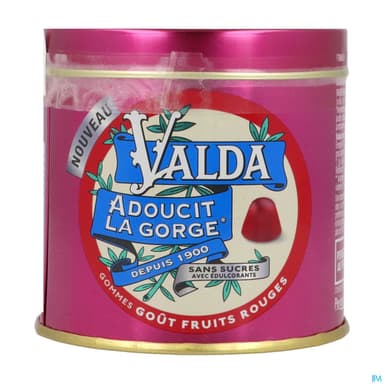 Valda Gommes Fruits Rouges Sans Sucre 140g