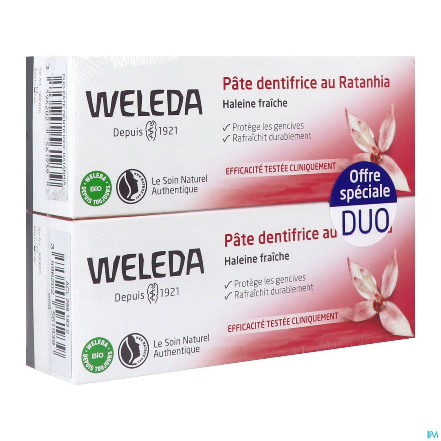 WELEDA PATE DENT RATANHIA 75ML X2