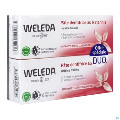 WELEDA PATE DENT RATANHIA 75ML X2