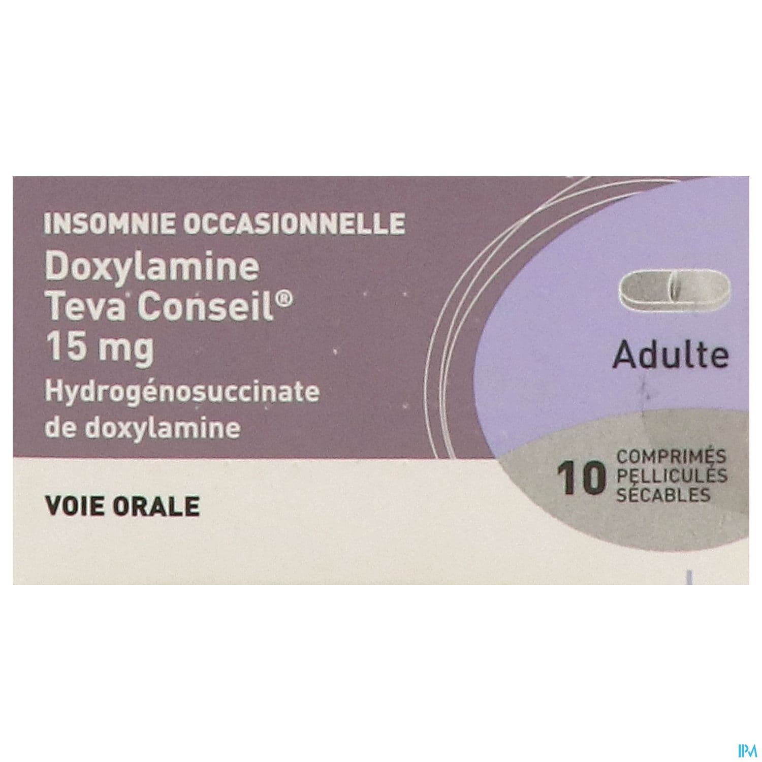 Doxylamine Teva Conseil 15mg Comprime Secable 10