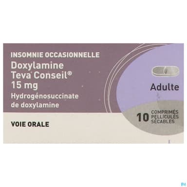 Doxylamine Teva Conseil 15mg Comprime Secable 10