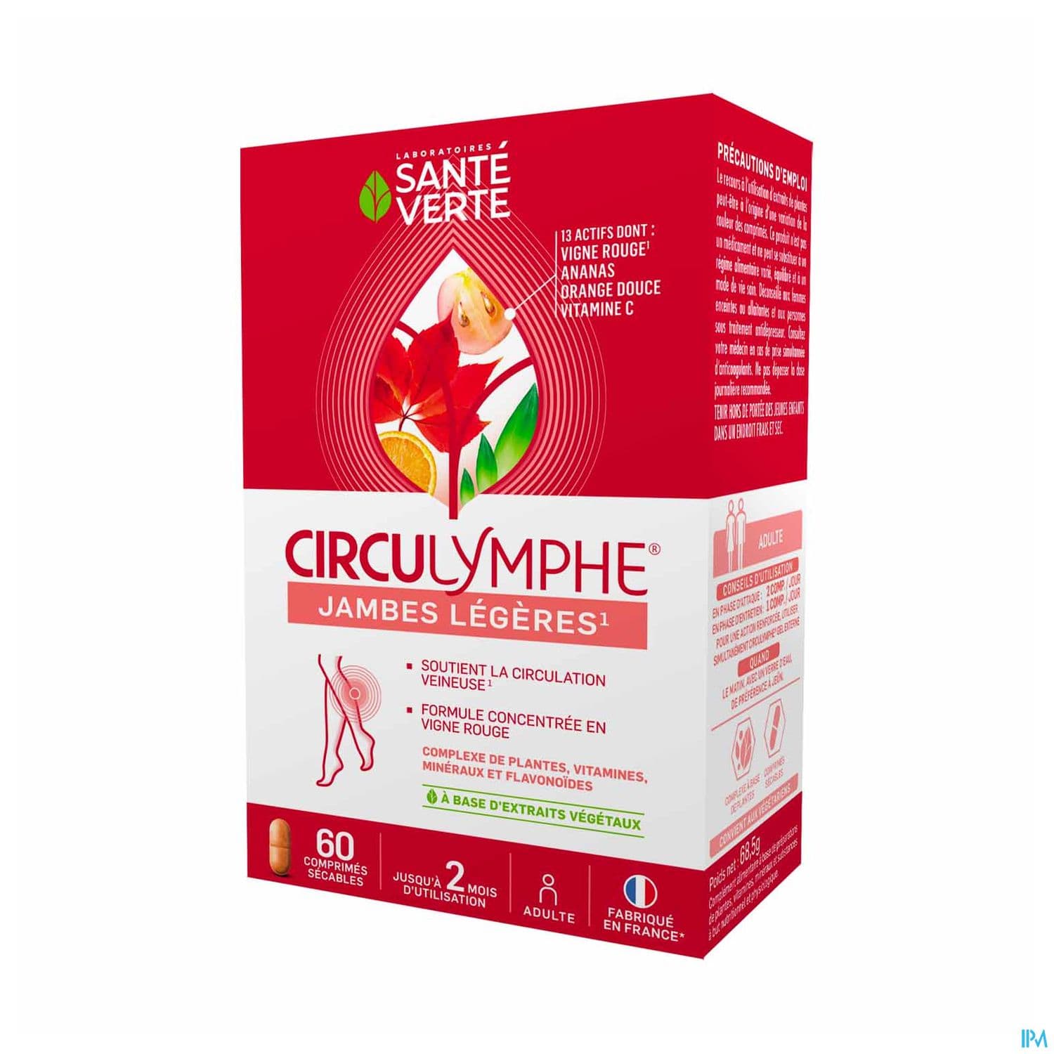 Sante Verte Circulymphe Jambes Legeres Comprime 60