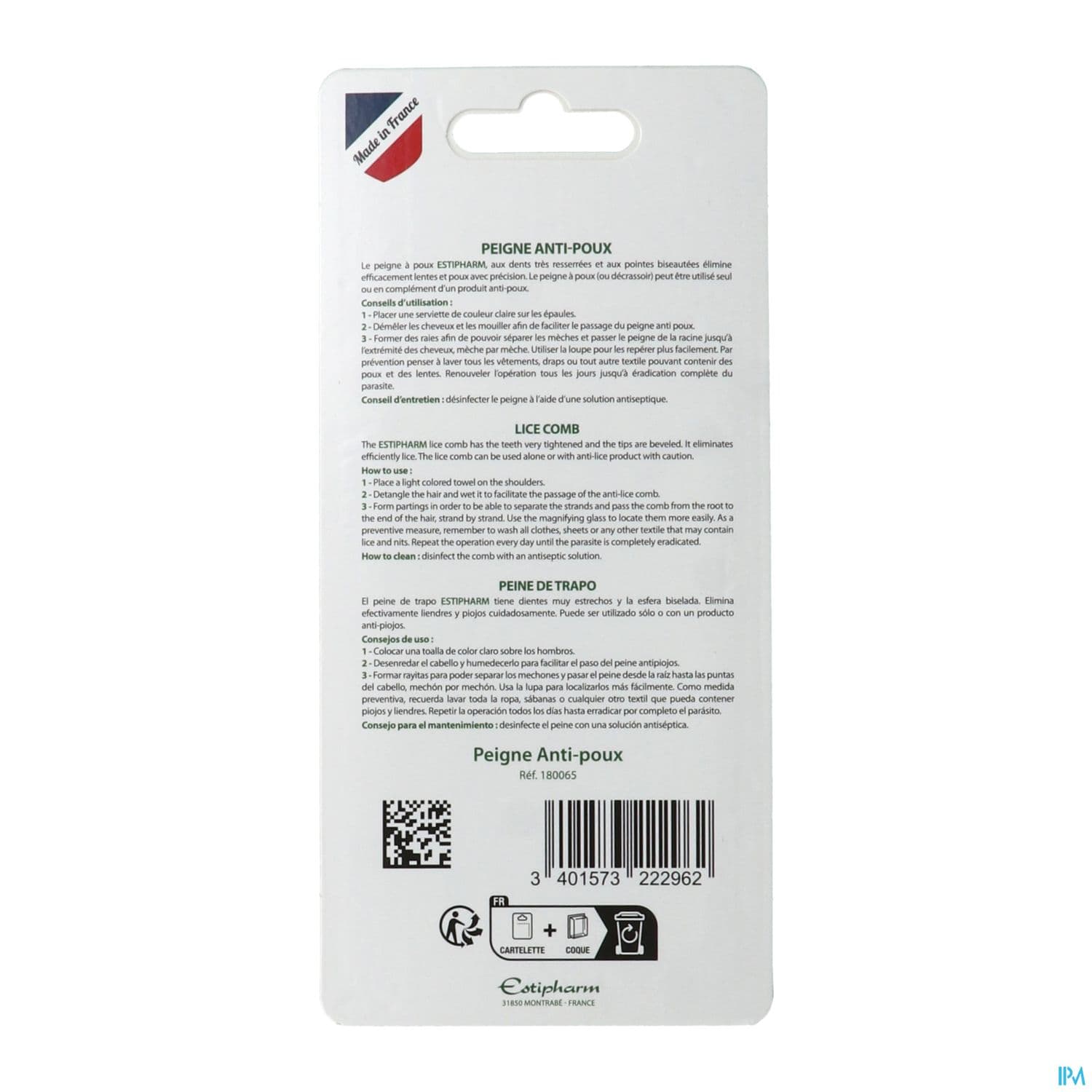 PEIGNE DECRASS ESTIPHARM BUFFALON