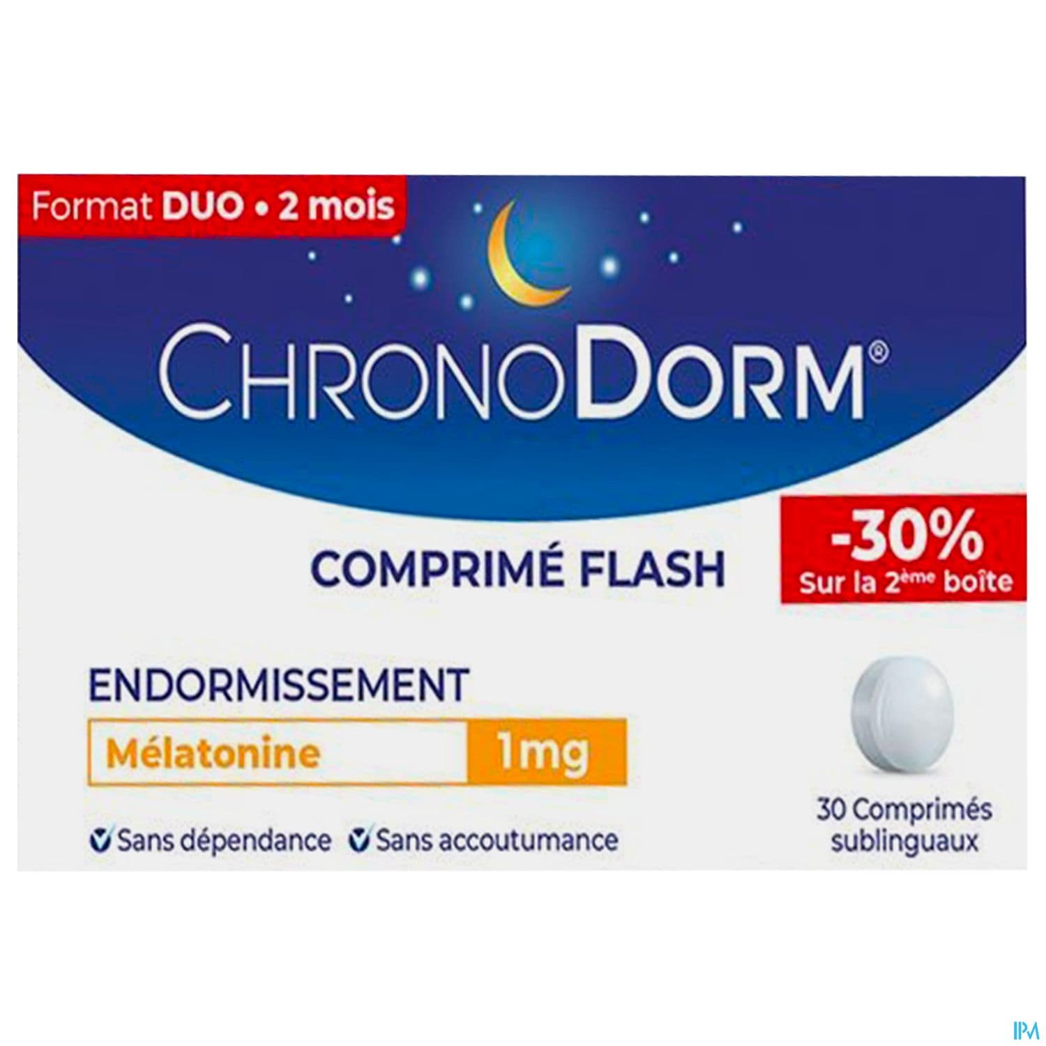 CHRONODORM MELATONINE 1MG CPR30X2