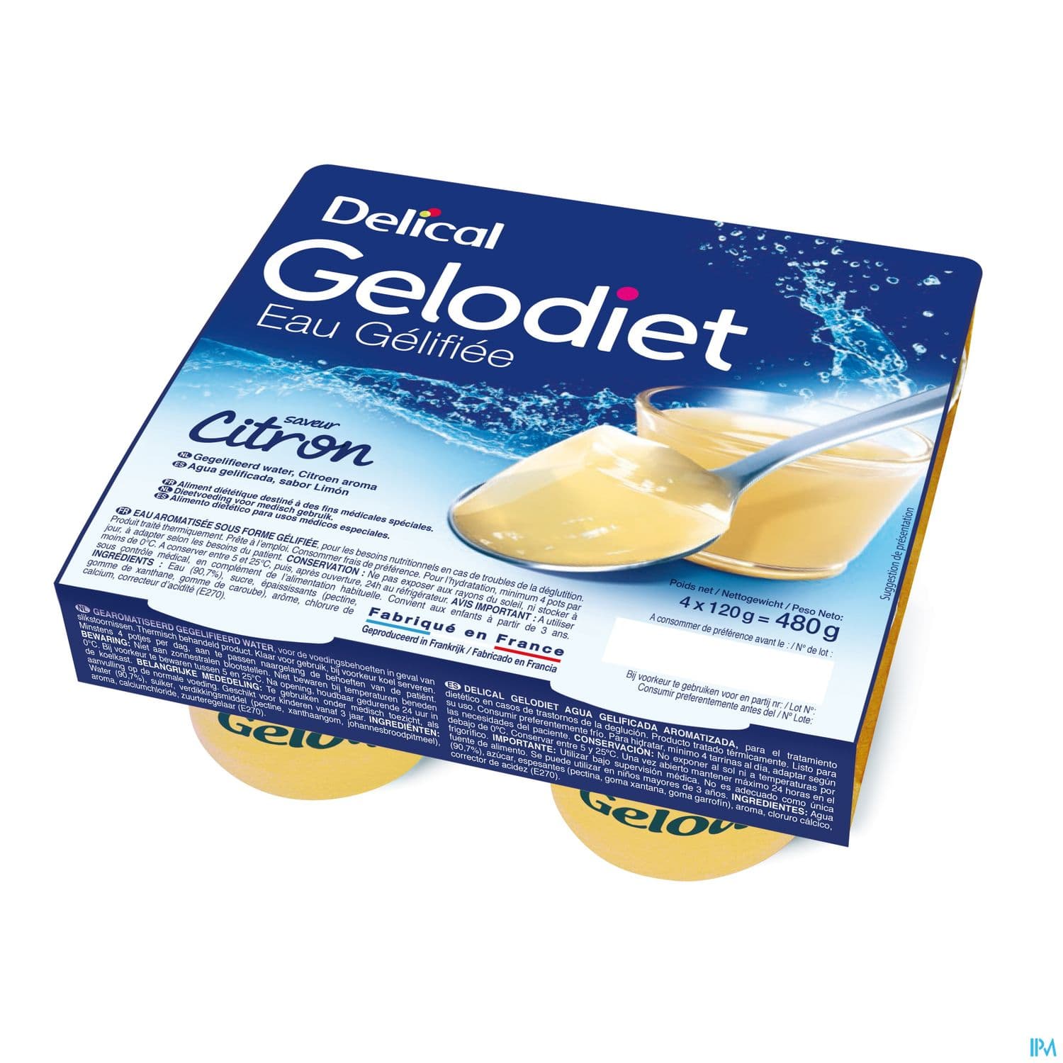 Gelodiet Eau Gelifiee Citron 120g X4