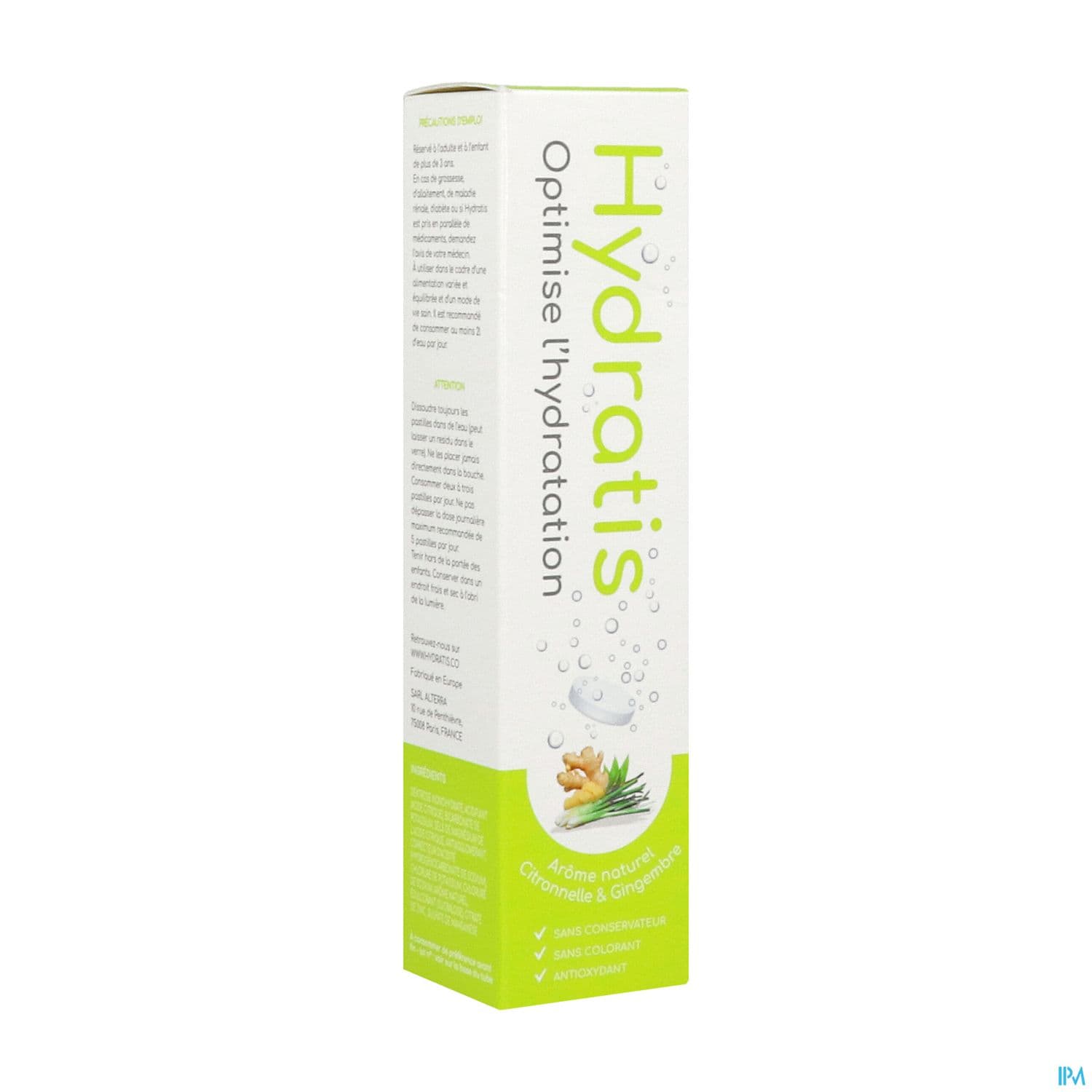 Hydratis Comprime Effervescent Citronnelle Gingembre 20