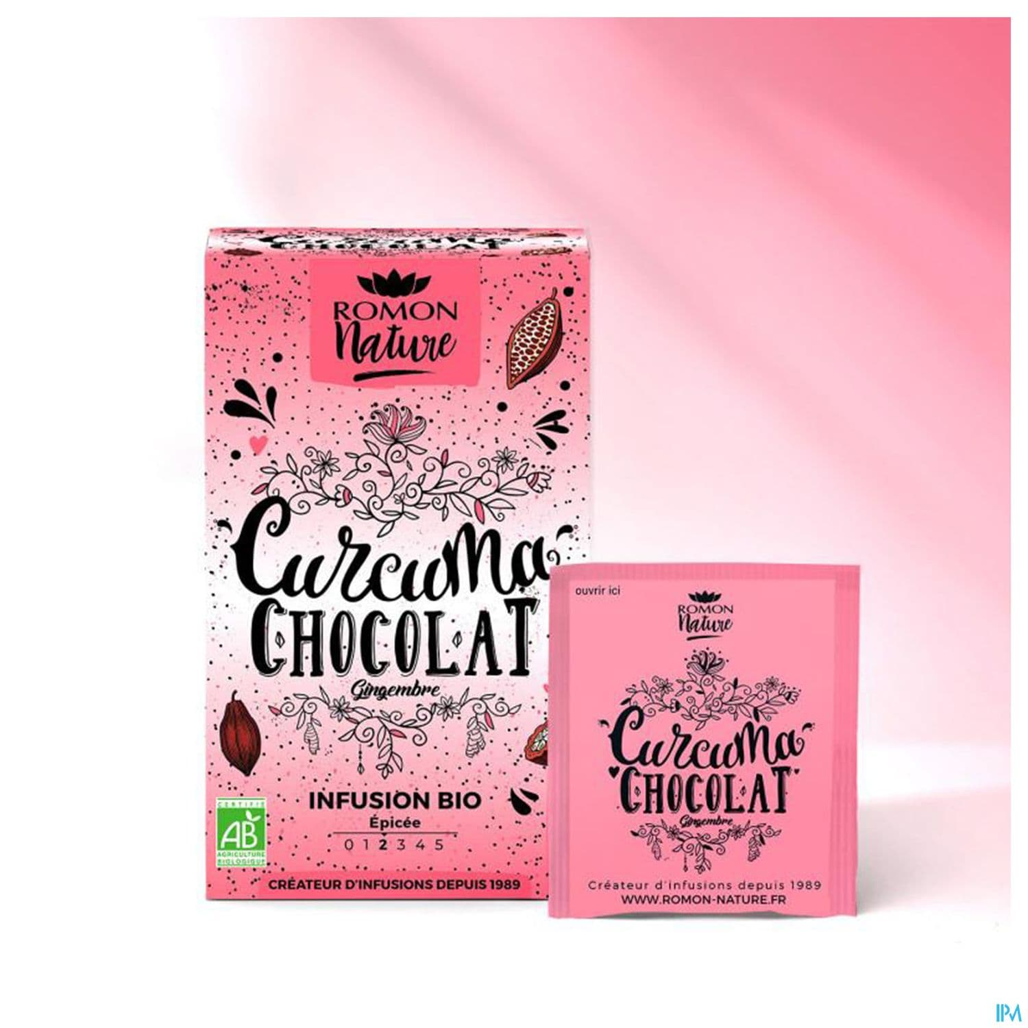Romon Nature Tisane Plaisir Curcuma Chocolat Bio Infusette 1g7 16