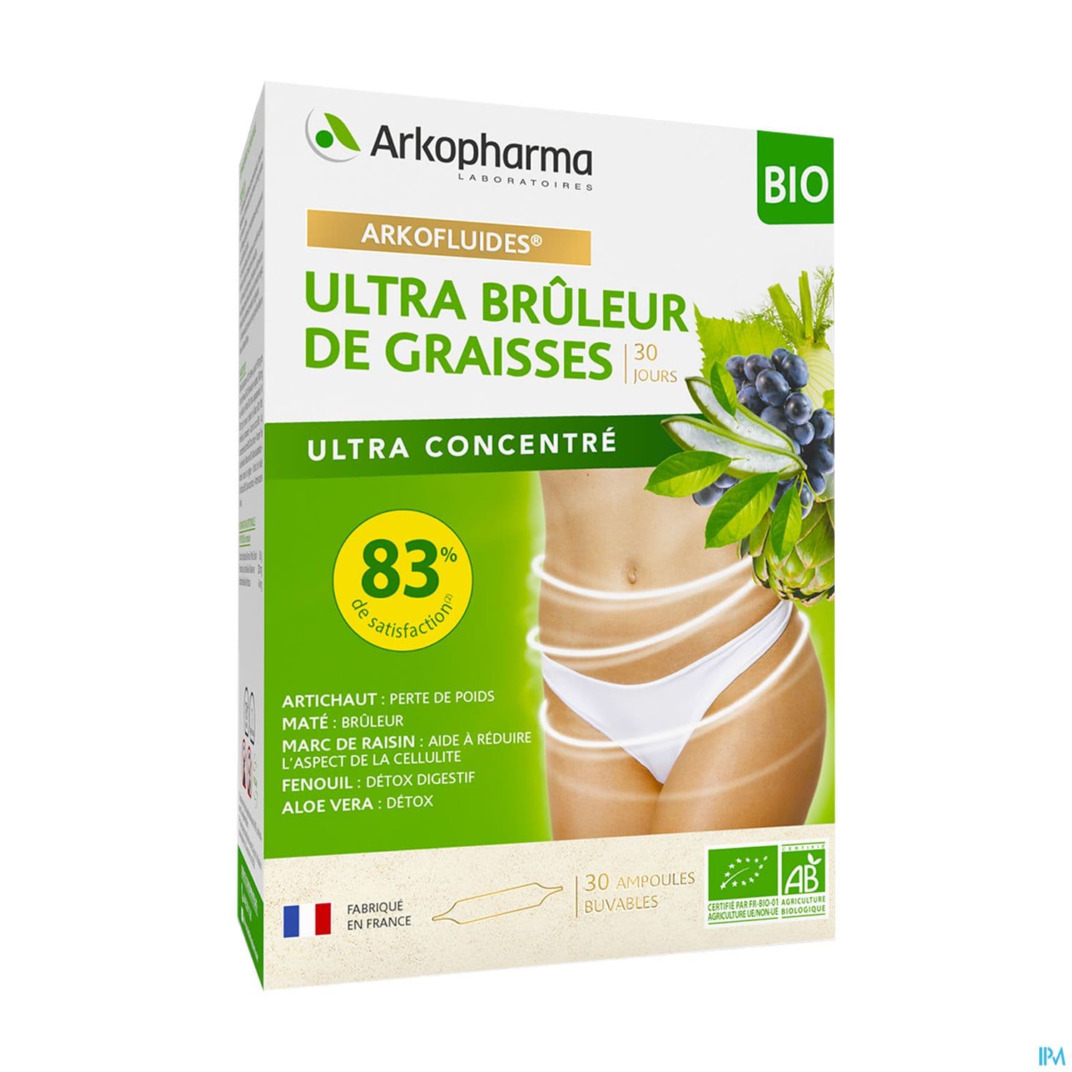 Arkopharma Arkofluides Bio Ultra Bruleur De Graisses Ampoule Buvable 10ml 30