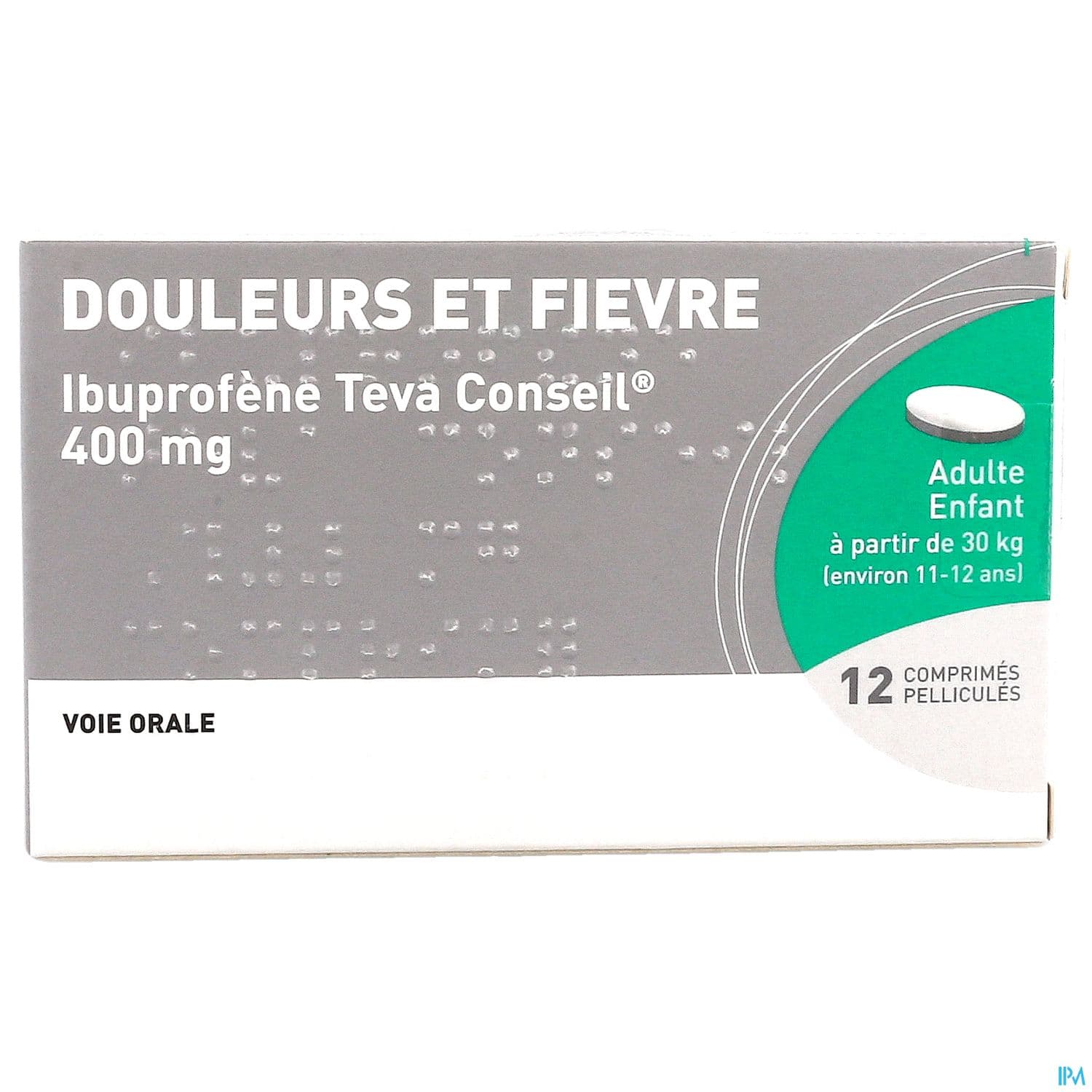 IBUPROFENE 400MG TEVA CONS CPR 12