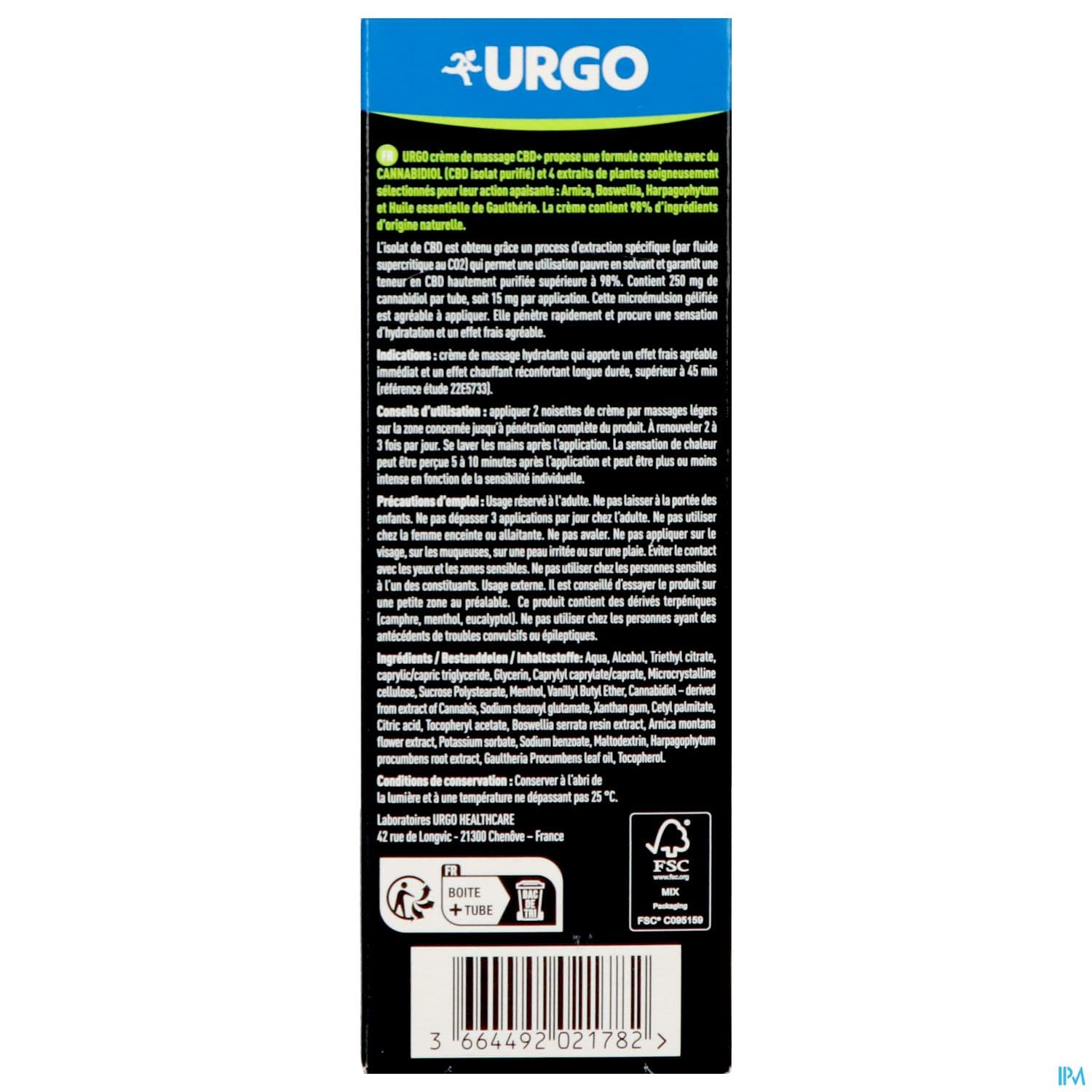 URGO CREME CBD+ 50ML