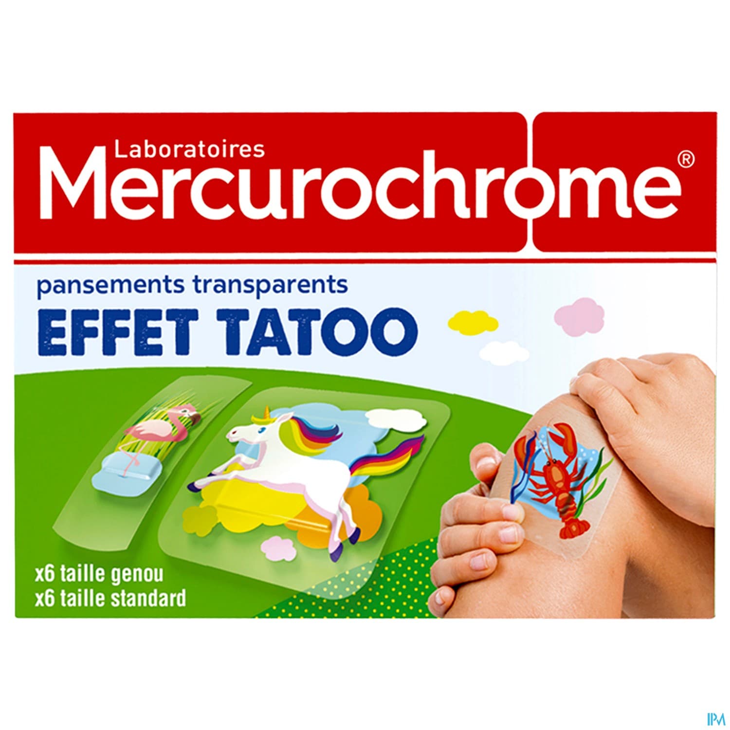 Mercurochrome Pansement Transparent Effet Tatoo X12