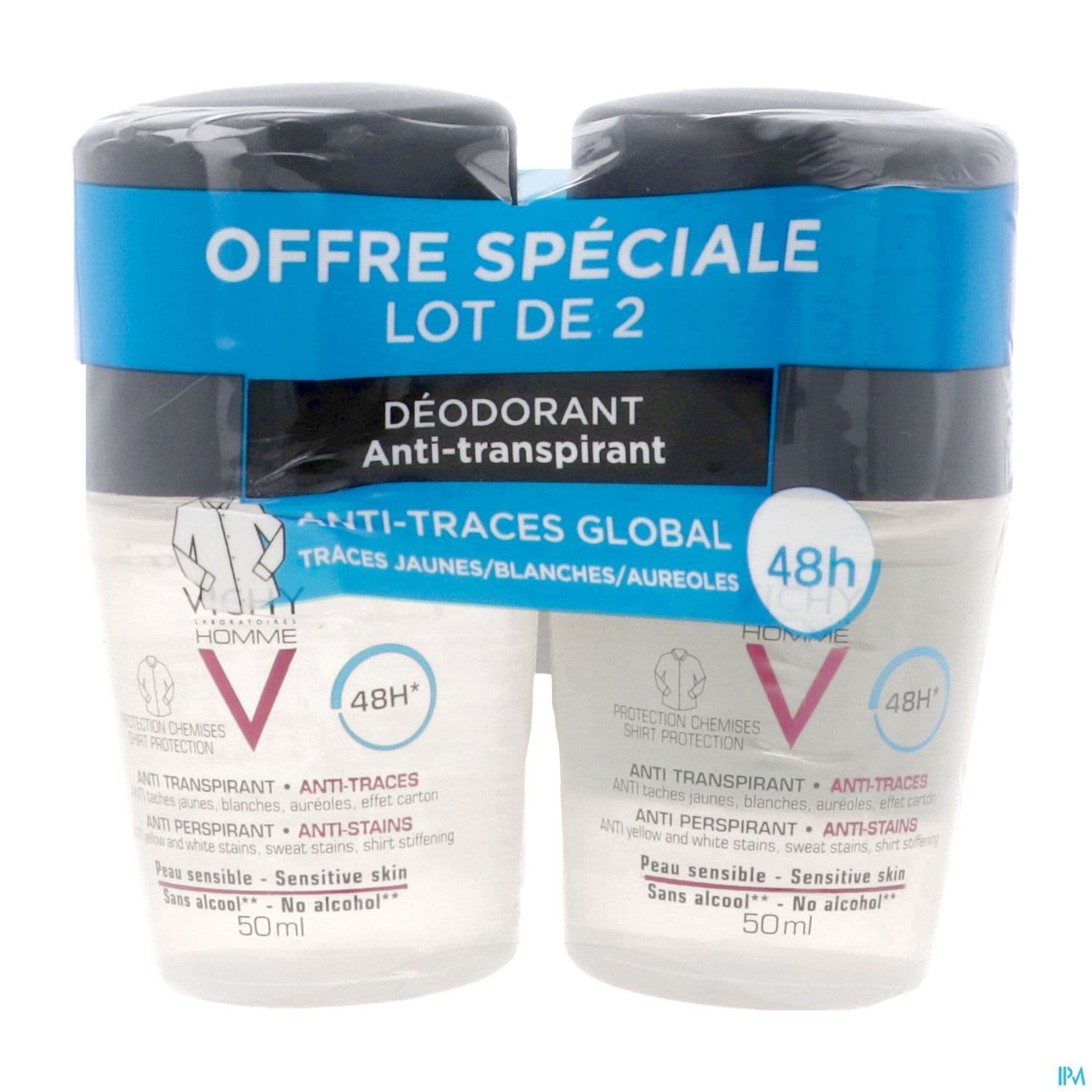 VICHY DEO HOMME BILLE ANTI TRACE 48H LOT