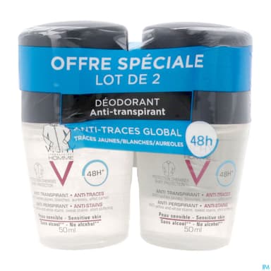 VICHY DEO HOMME BILLE ANTI TRACE 48H LOT