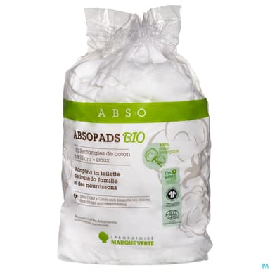 ABSOPADS COTON BIO 8X10 SACH 180