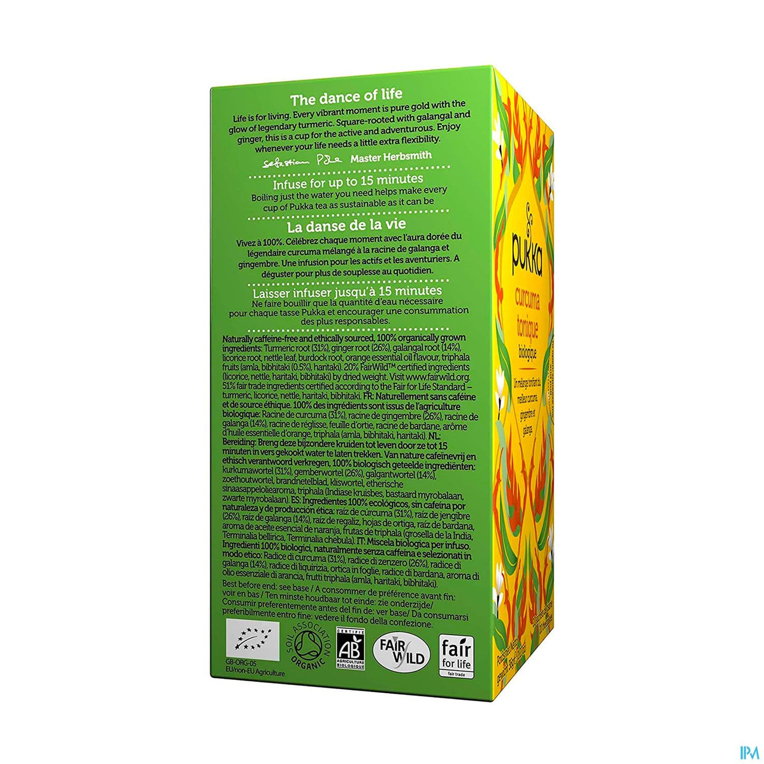 Pukka Infusion Curcuma Tonique Bio Sachet 20