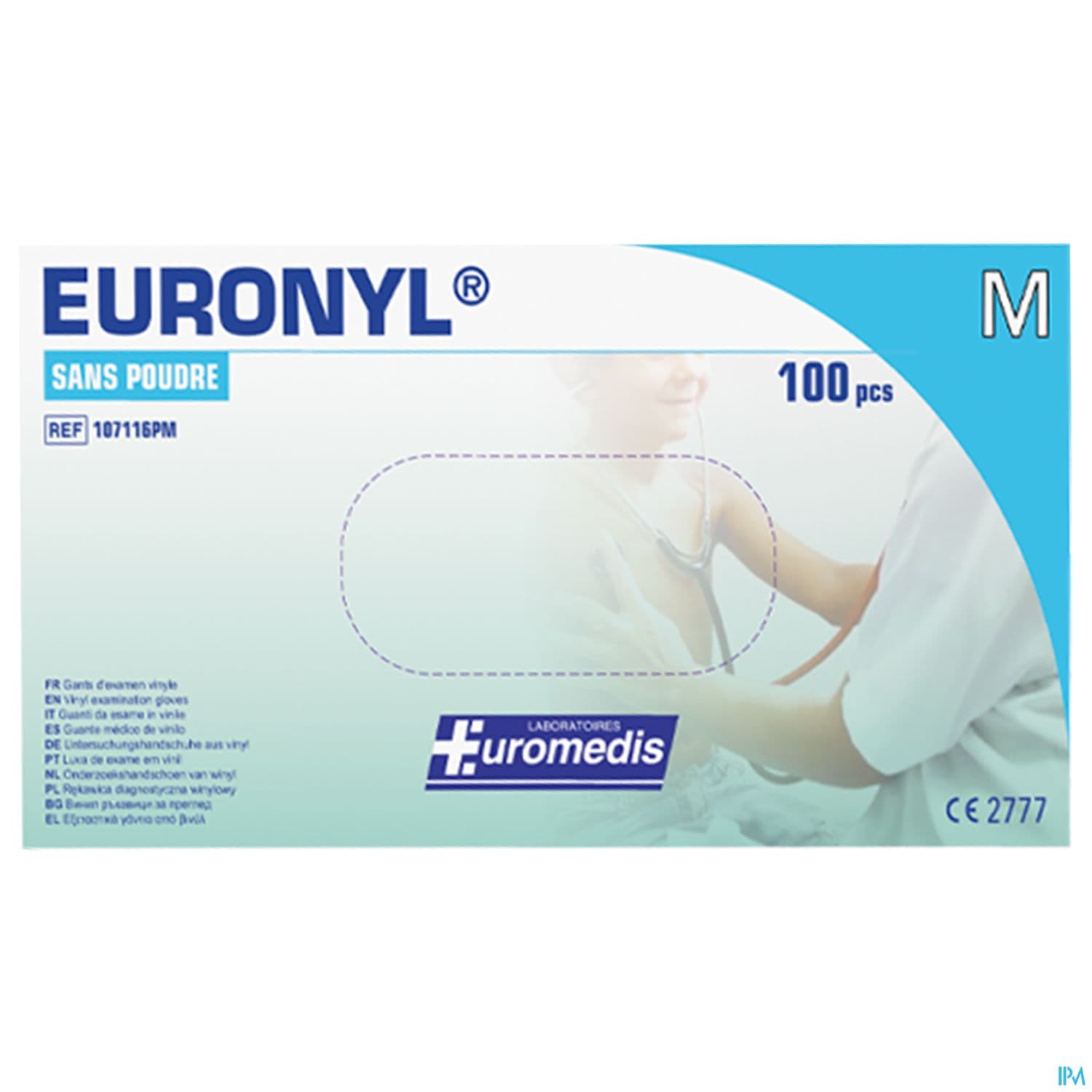 EUROMEDIS GANT VINYLE T7/8 107116