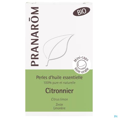 Pranarom Perles Huile Essentielle Citronnier Zeste Bio Capsule 60