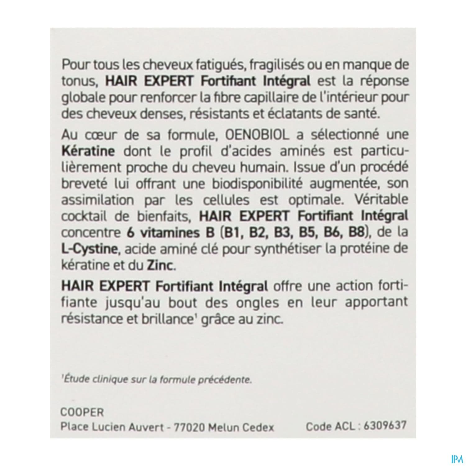 Oenobiol Hair Expert Fortifiant Integral Comprime 60