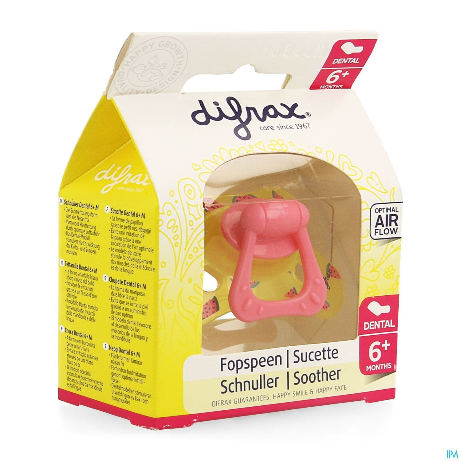 Difrax Sucette Dental 6/12mois