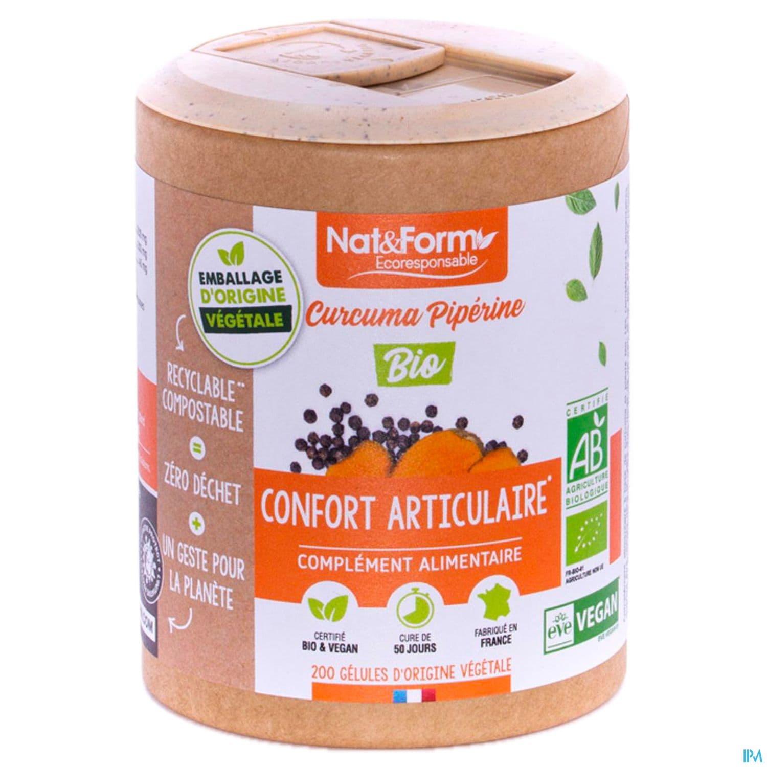 NAT&FORM ECO CURCUM/PIP BIO GELU90