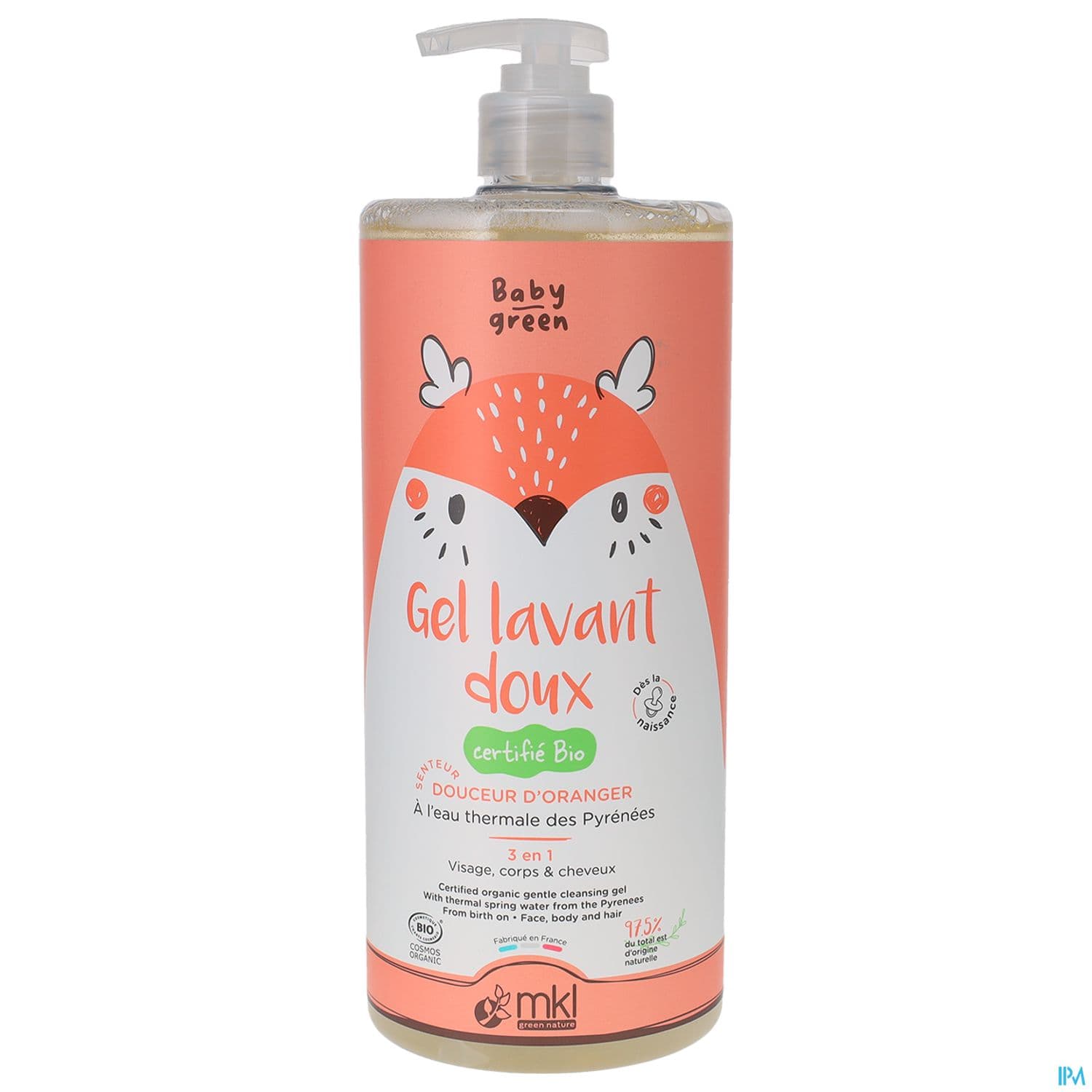 Mkl Green Nature Baby Green Gel Lavant Doux Bio 1l