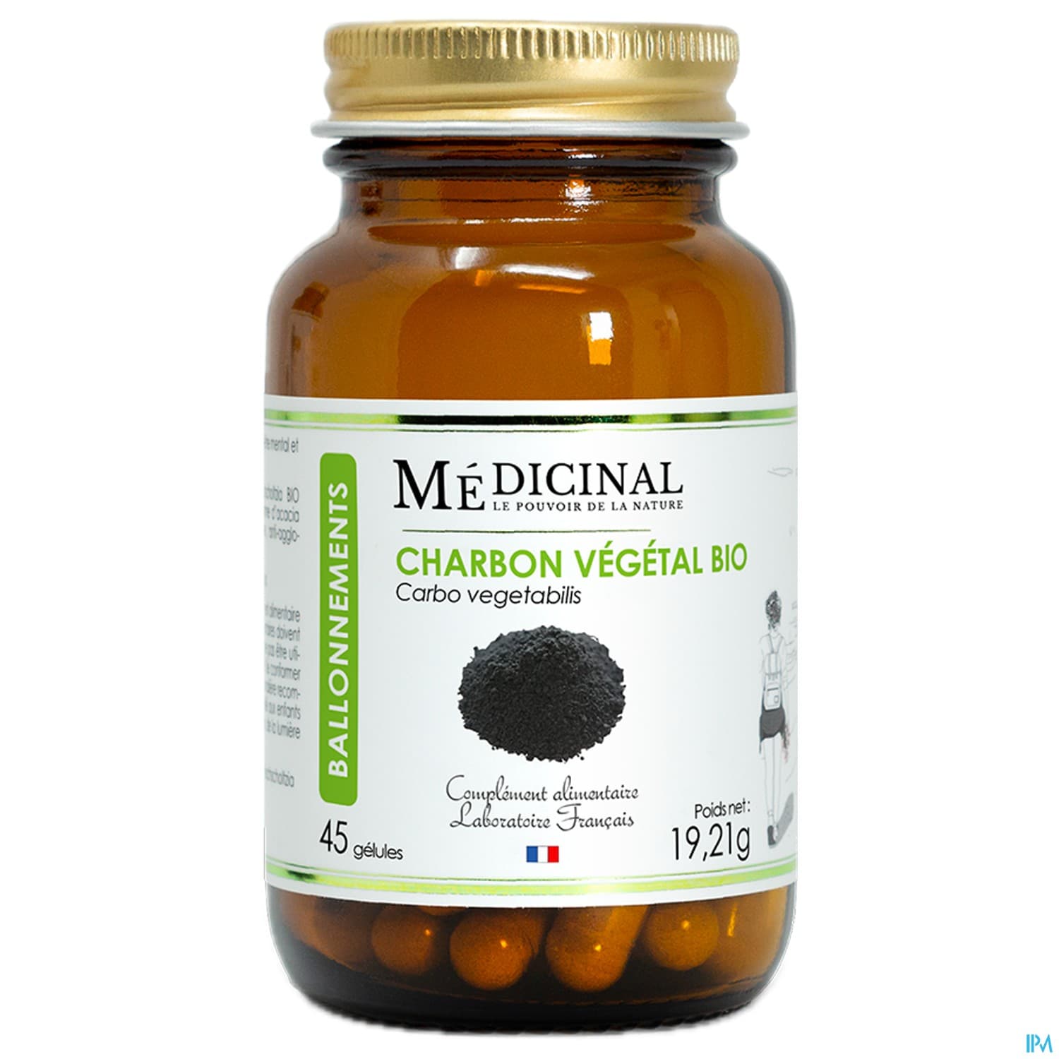 Medicinal Charbon Vegetal Bio Gelule 45