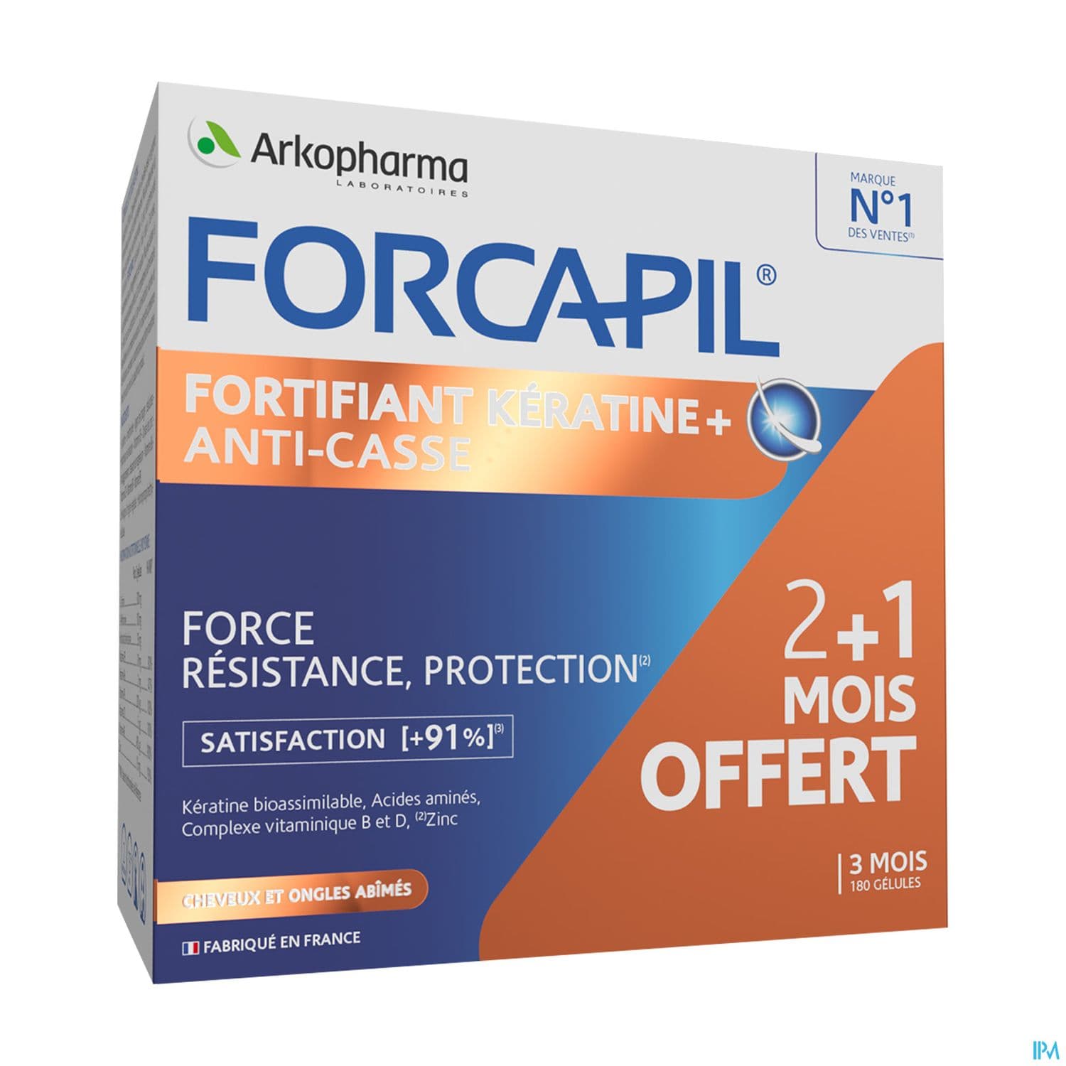 Arkopharma Forcapil Fortifiant Keratine+ Gelule 180