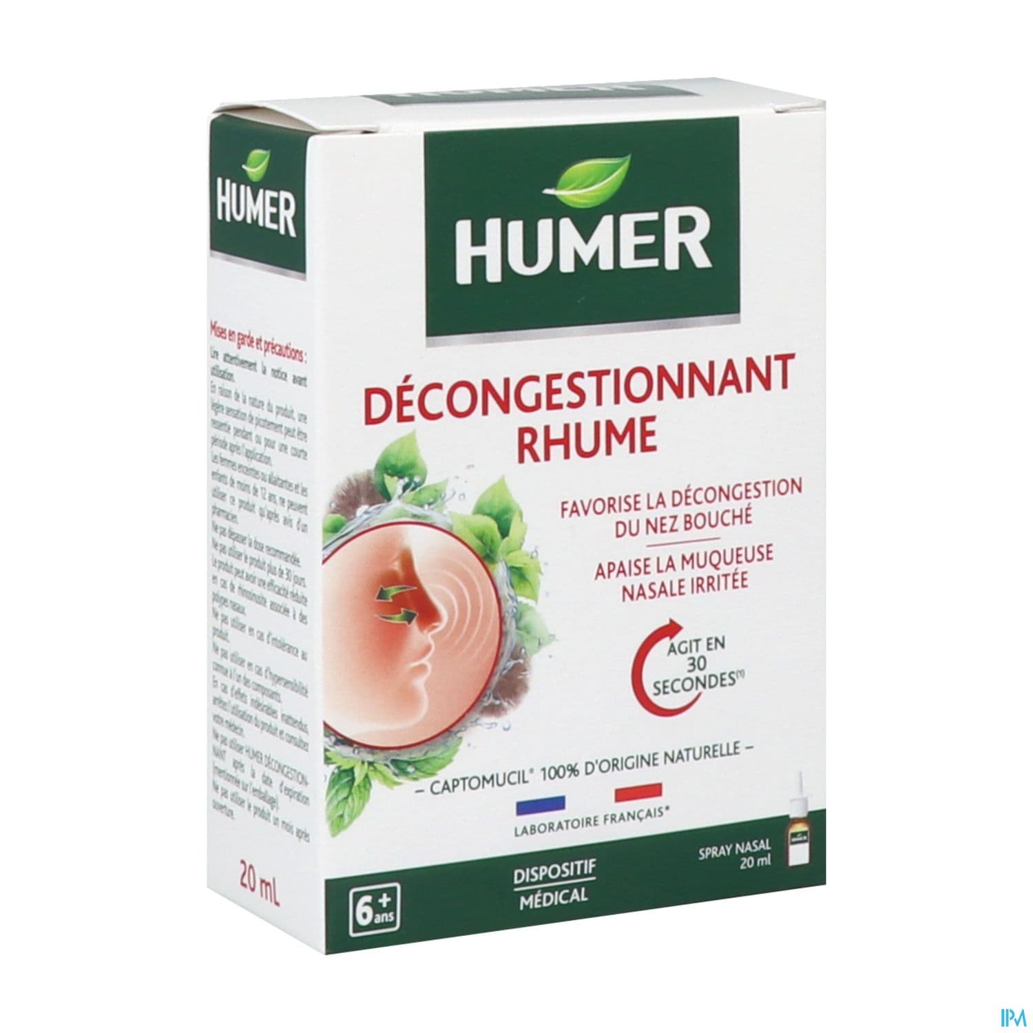 HUMER DECONGESTIONNANT SPR 20ML