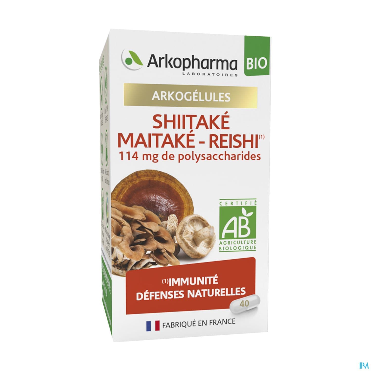 Arkopharma Arkogelules Shiitake Maitake Reishi Bio Gelule 40 — Pharmacie Lafayette de Roubaix