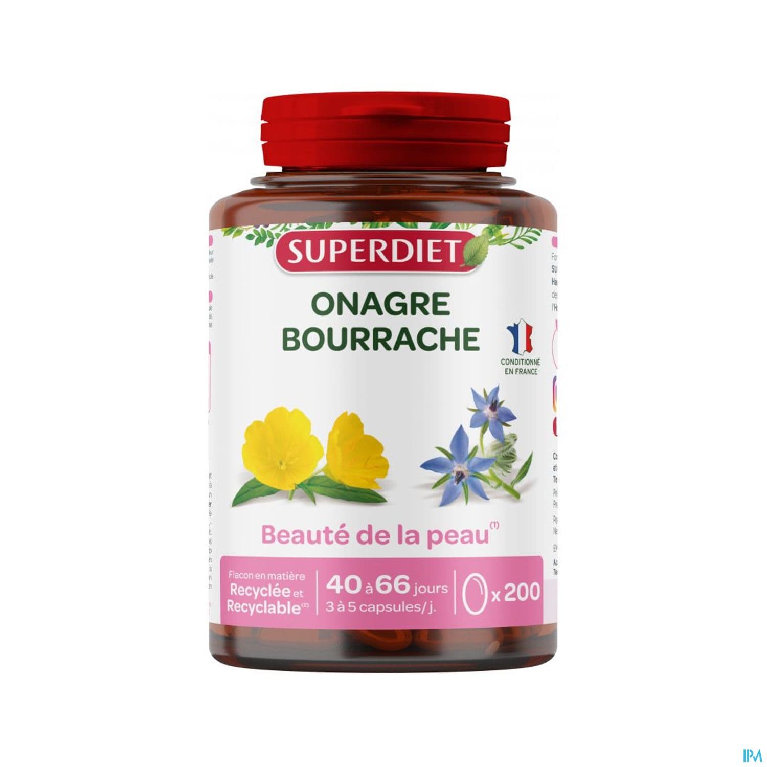 Superdiet Huile Onagre Et Bourrache Capsule 200