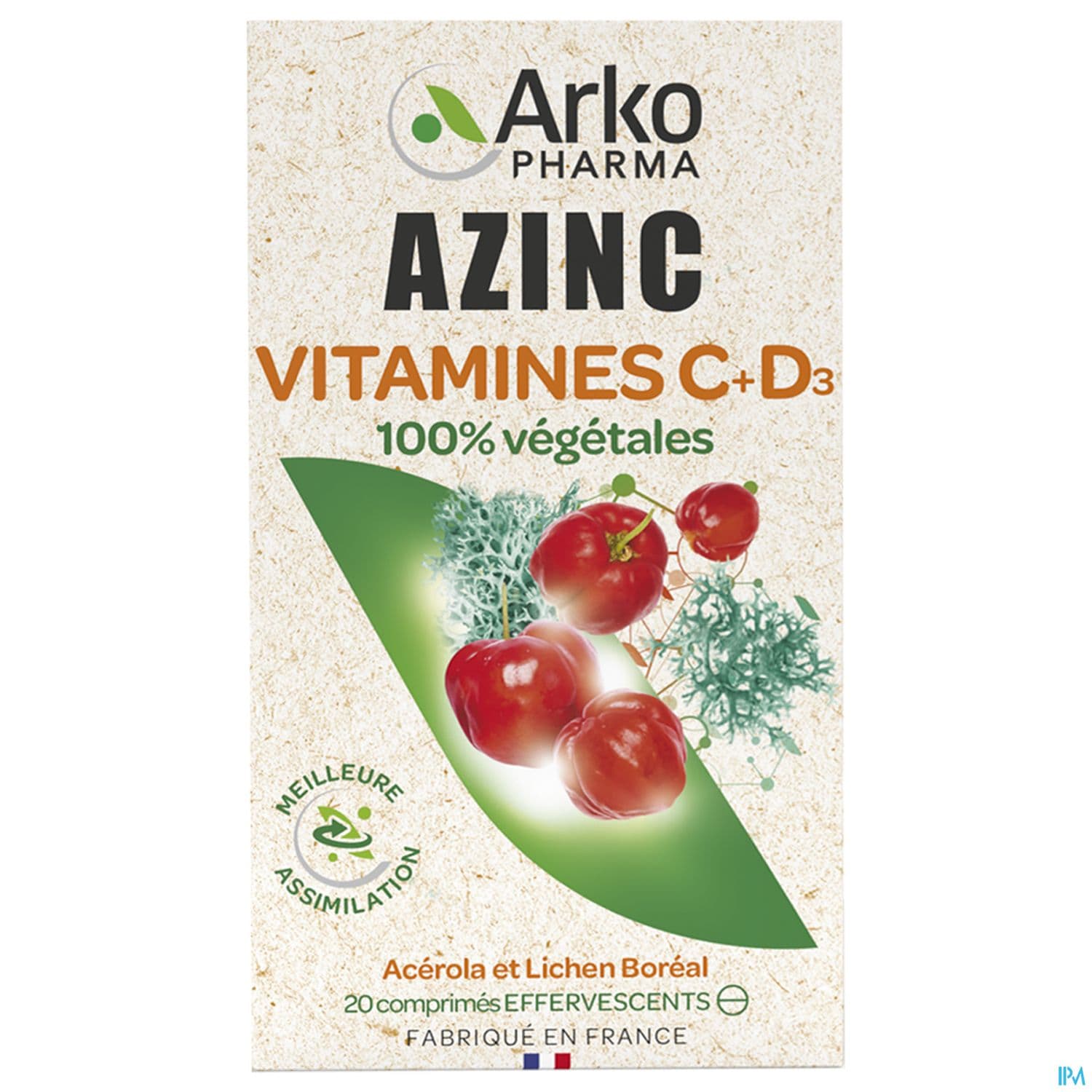 Arkopharma Azinc Naturel Vit C + Vit D Comprime Effervescent 20