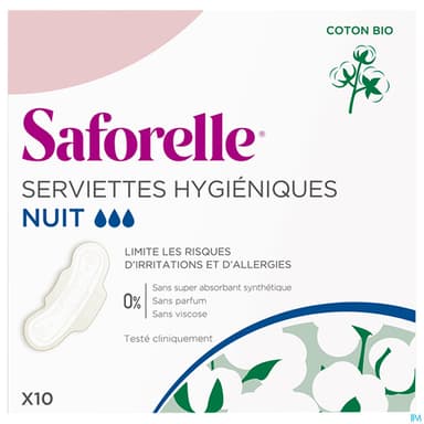 SAFORELLE COTON PROT SERV NUIT 10