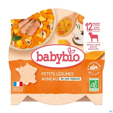 BABYBIO ASSIETTE AGNEAU 230G
