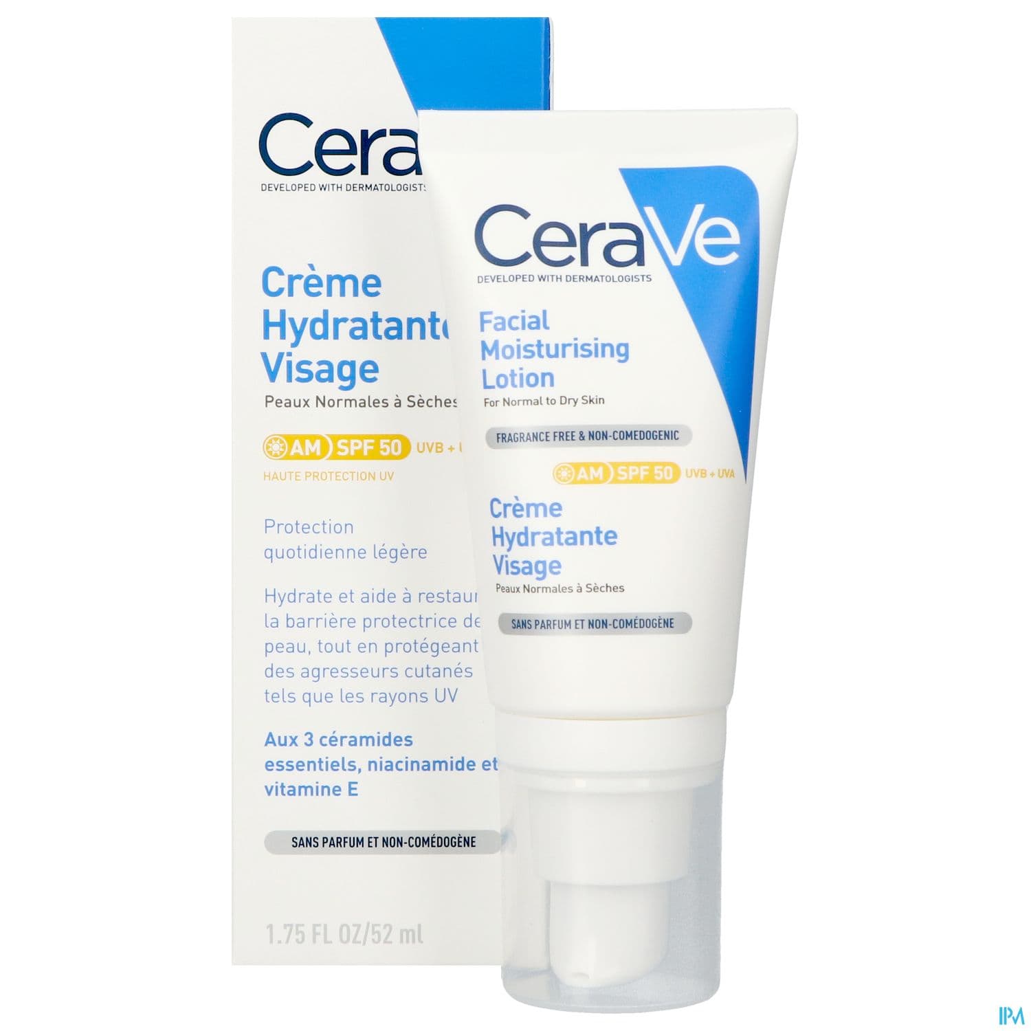 CERAVE CR HYDR VIS SPF50 JOUR 52ML