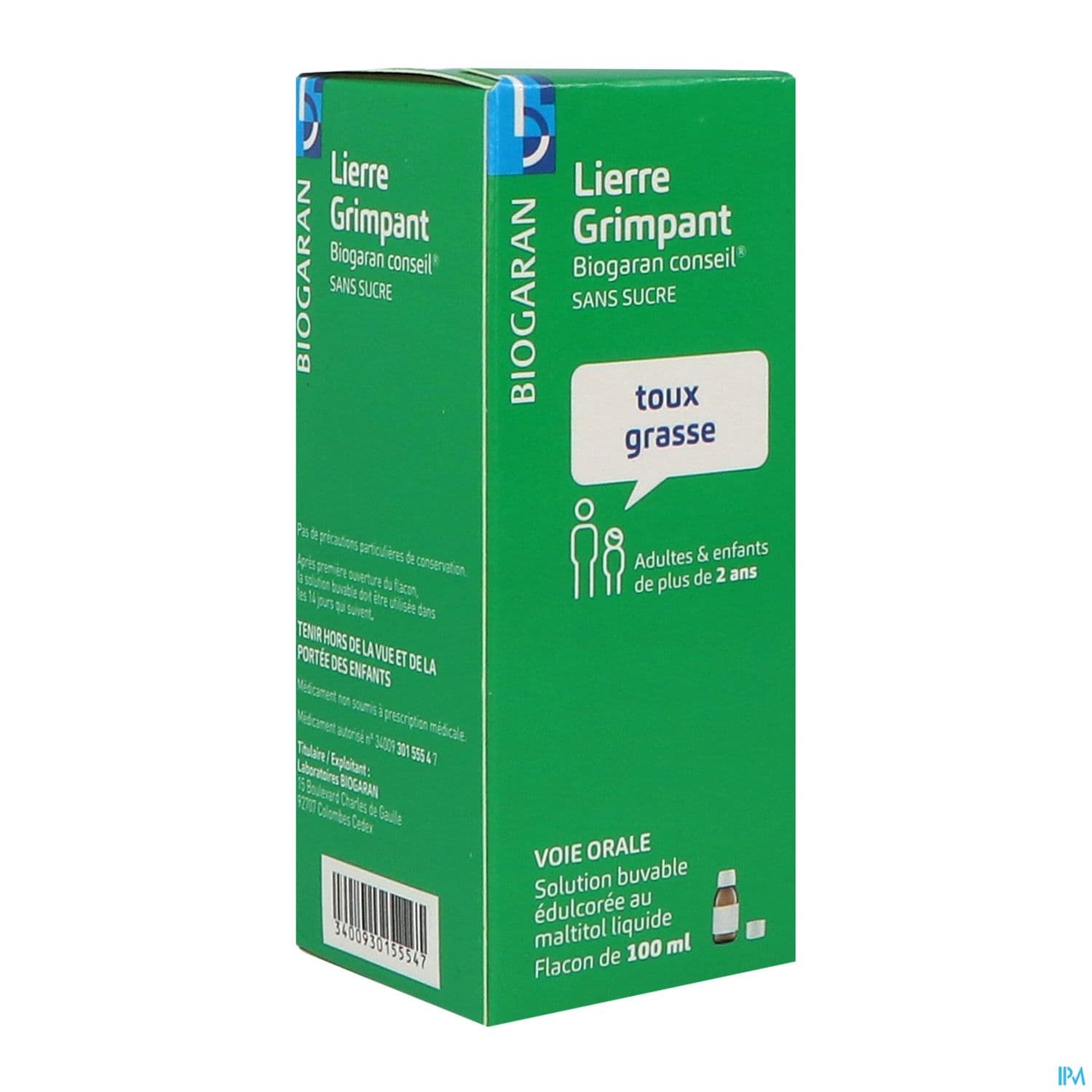 Lierre Grimpant Biogaran Conseil Sans Sucre Solution Buvable 100ml