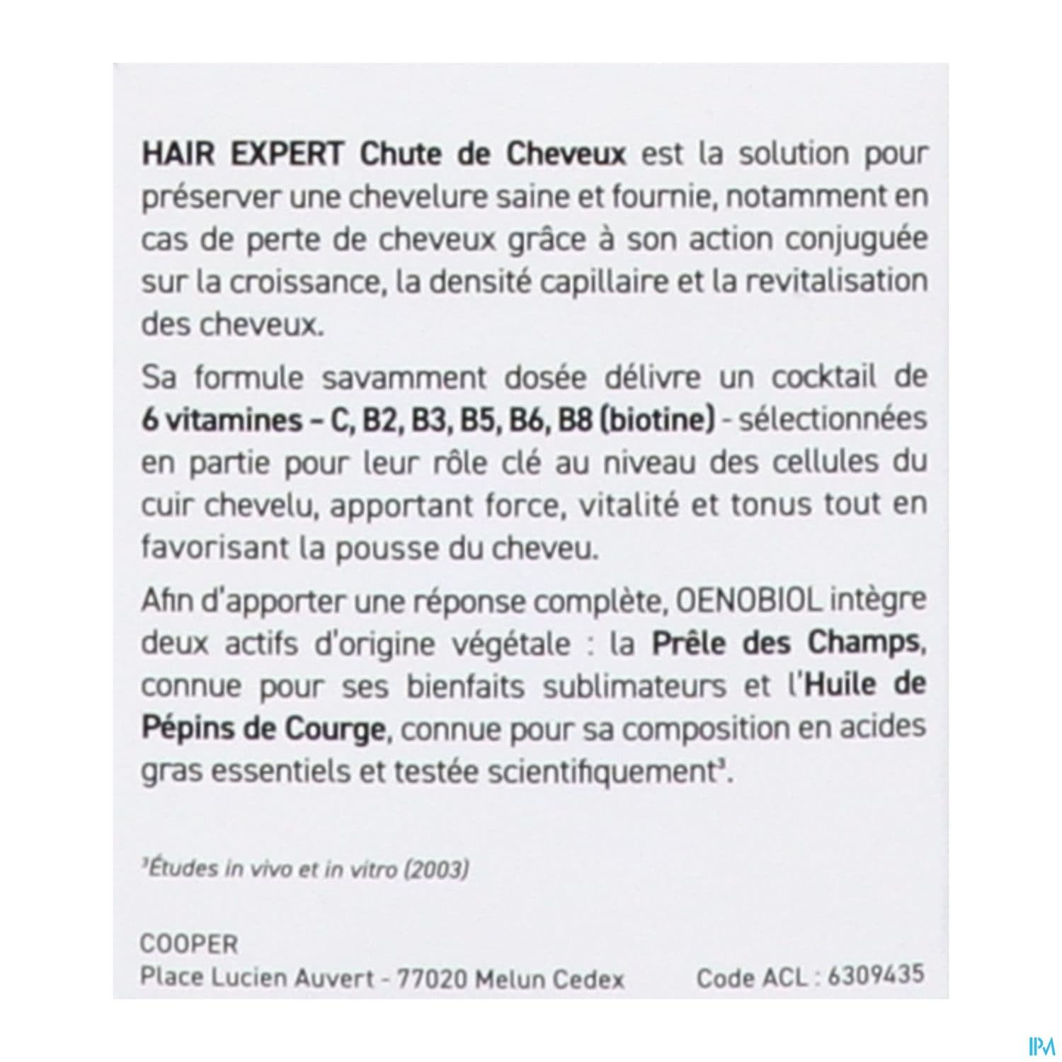 Oenobiol Hair Expert Chute De Cheveux Capsule 60