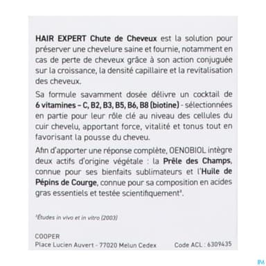 Oenobiol Hair Expert Chute De Cheveux Capsule 60