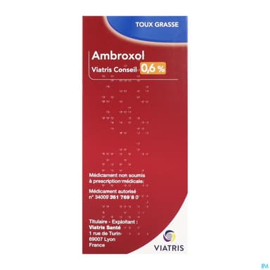 Ambroxol Viatris 0.6% Solution Buvable 150ml + Gobel