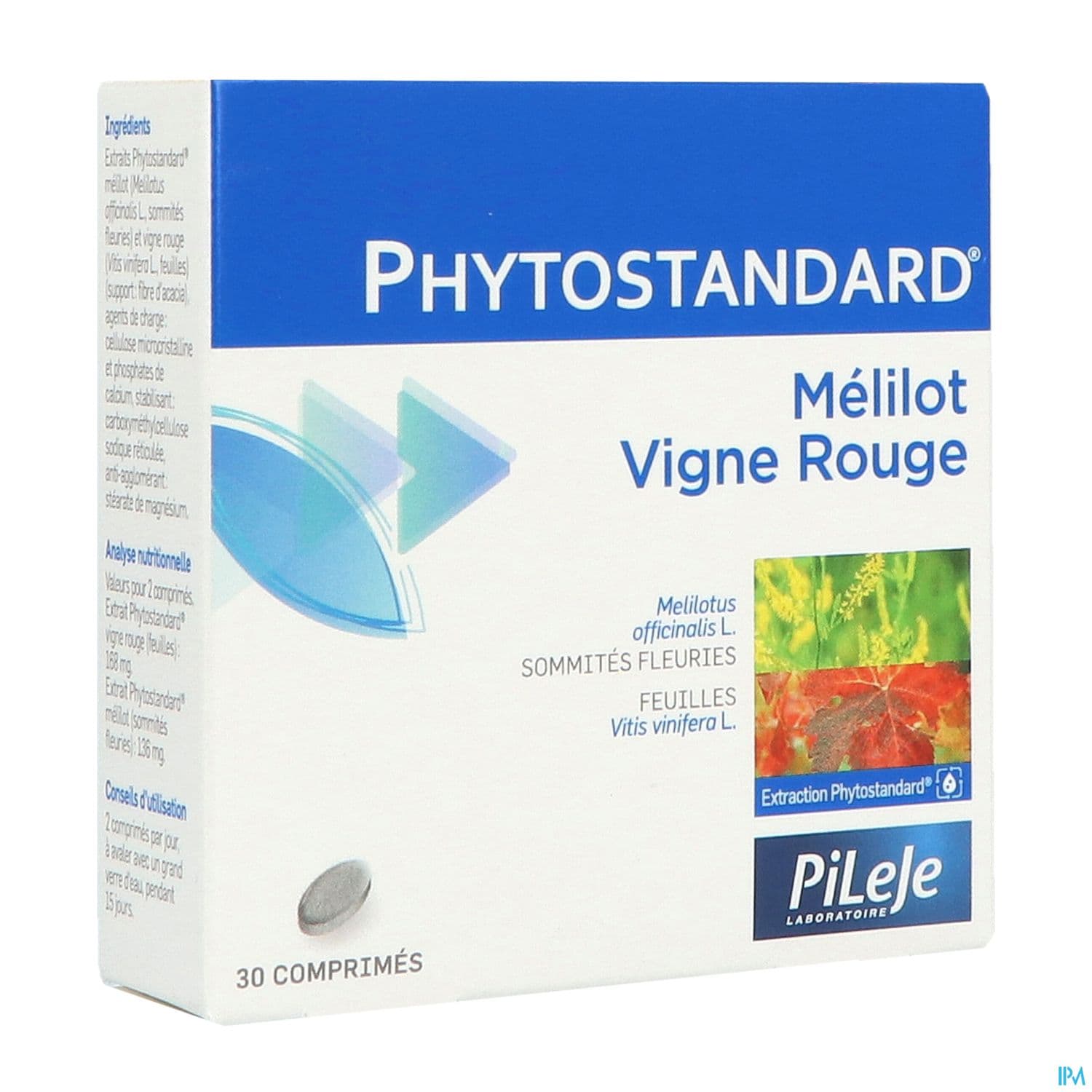Pileje Phytostandard Melilot Vigne Rouge Comprime 30